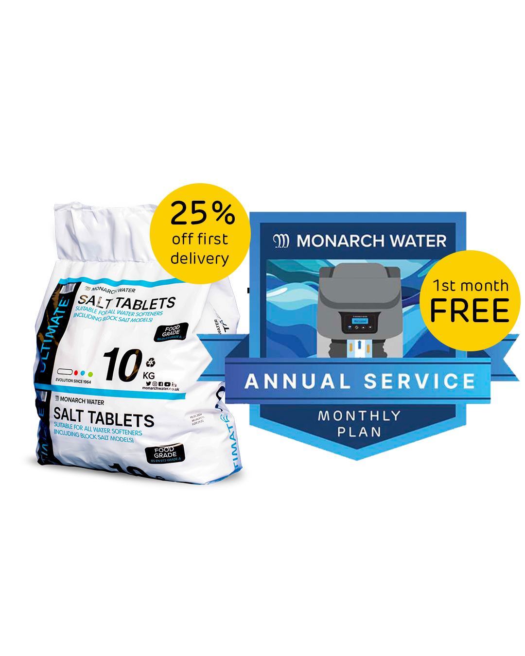 Softener Salt and Service Bundle - 10kg Tablet Salt